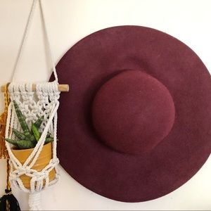 Like New! Maroon Wool Floppy Hat!